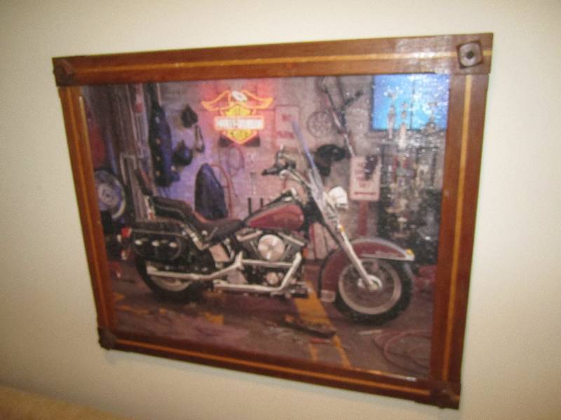 Harley Davidson pussle framed in ru...