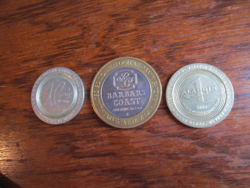 3 Commemorative Las Vegas tokens...