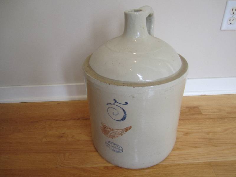 Redwing jug, 17 tall...