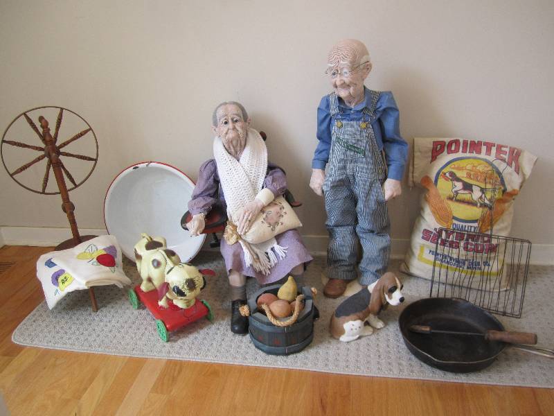 Nice display of antiques, from intr...