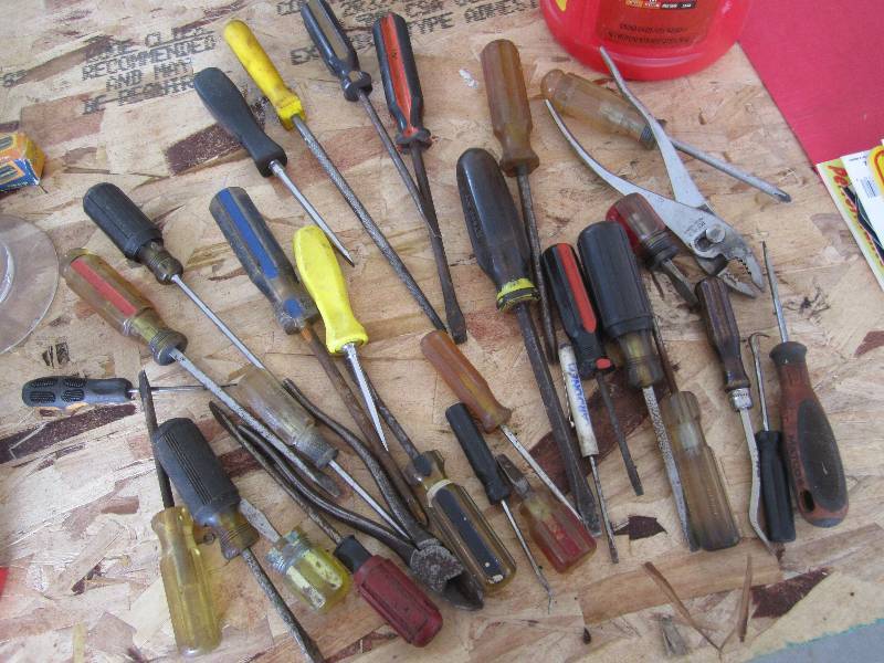 Lot of screwdrivers and files...