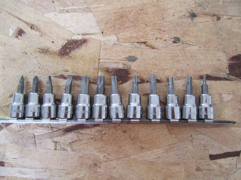 Rail of screw bits...