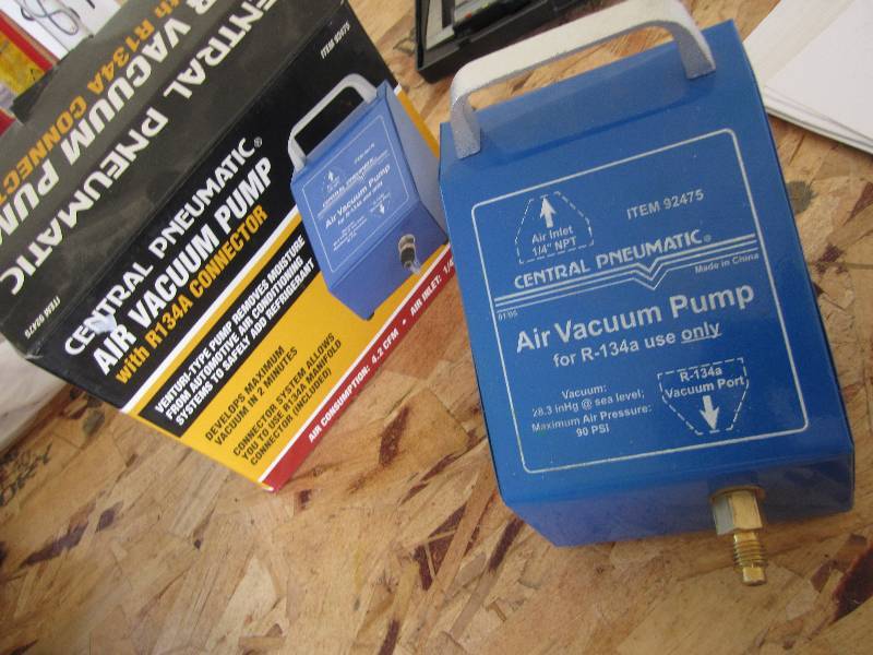 Central Pneumatic air vacuum pump...
