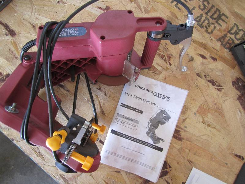 Chicago Electric chainsaw sharpener...