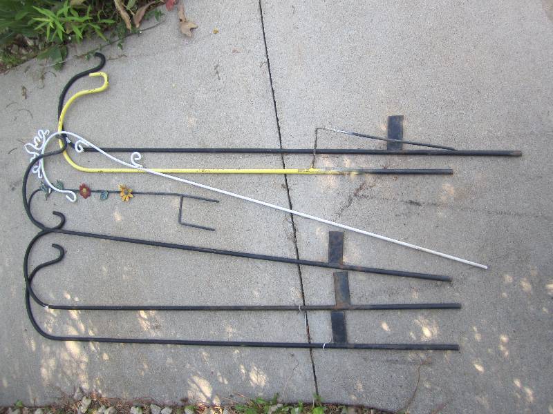 Lot of shepherds hooks 4.5 foot...