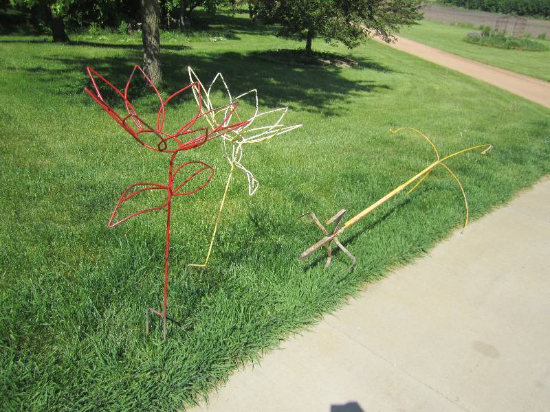 3 Metal plant hangers...