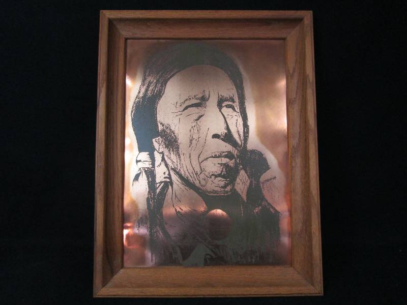 lot 125 image: Copper Etched Indian