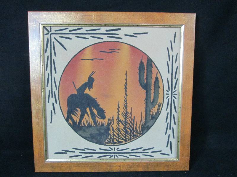 lot 170 image: Sand Painting End of The Trail White Back Ground
