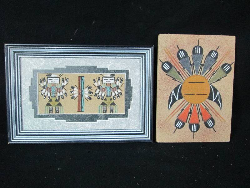 lot 172 image: 2 Sand Paintings 1 Signed