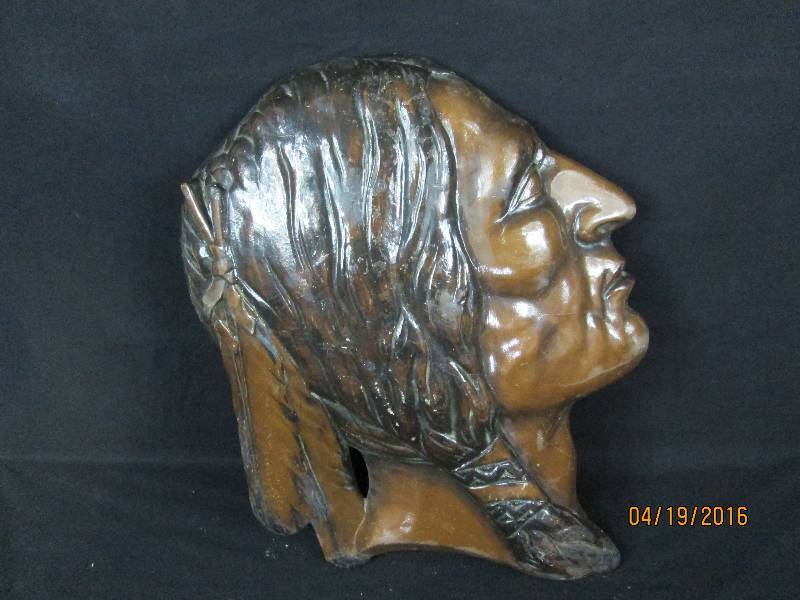 lot 24 image: Vintage Indian Head Art