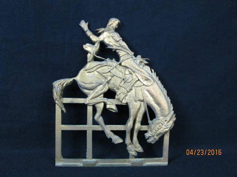 lot 27 image: Cast Aluminum Bucking Bronco