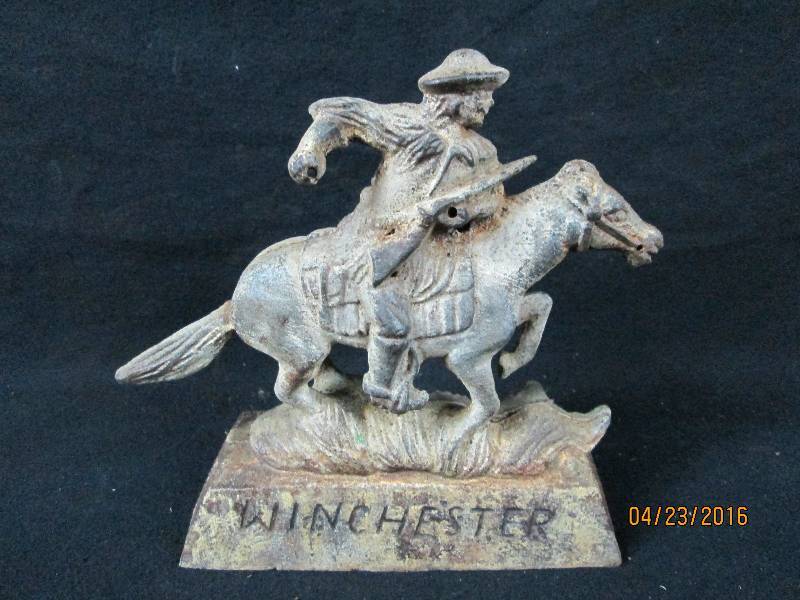 lot 49 image: Cast Iron 3D Winchester Statue