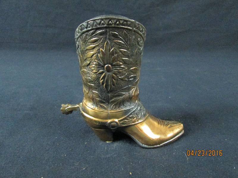 lot 57 image: Cast Copper Cowboy Boot