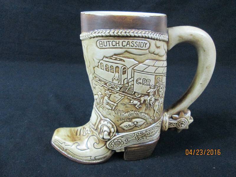 lot 59 image: Cowboy Boot Beer Stein