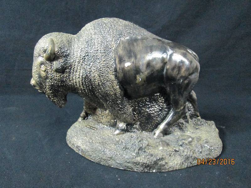 lot 104 image: Large Chalk ware Buffalo