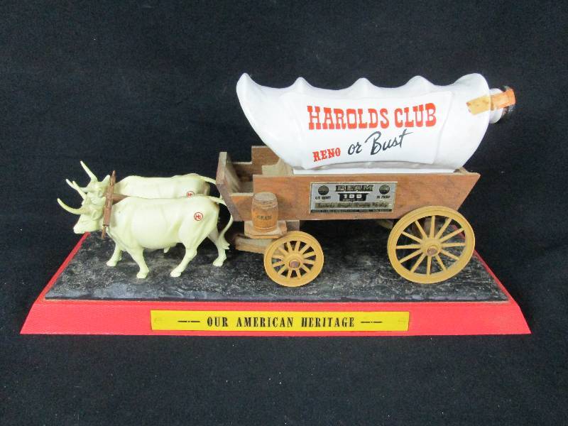 lot 240 image: Harolds Club Covered Wagon Decanter