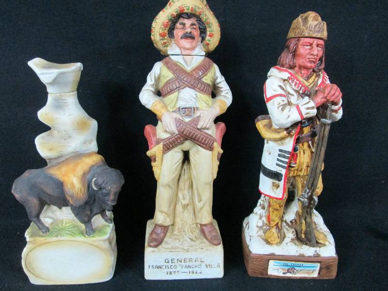 lot 245 image: Poncho Villa & the Trapper Decanters