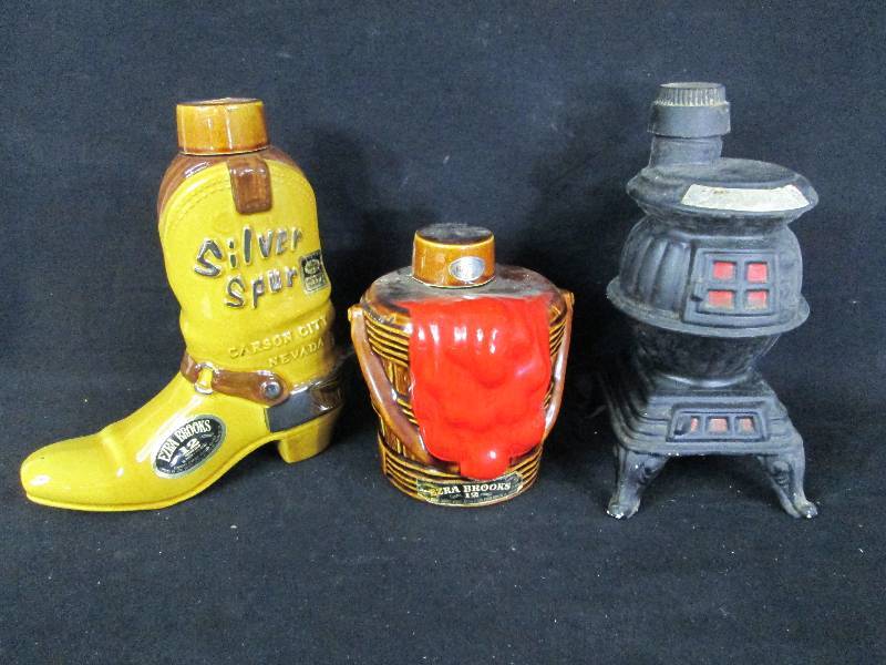 lot 264 image: Stove & Bucket of Blood Decanters