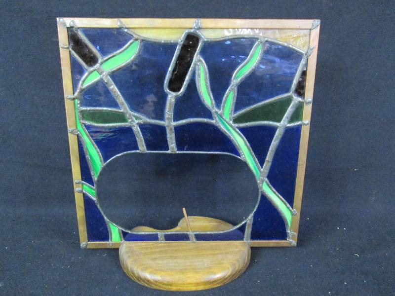 lot 283 image: Stained Glass Pond Scene