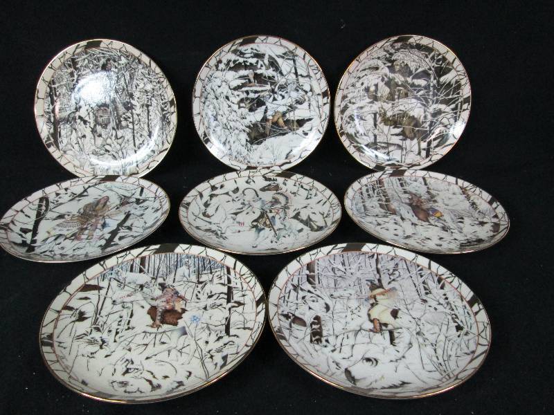 lot 288 image: Silent Journey Plate Set By Diana Casey