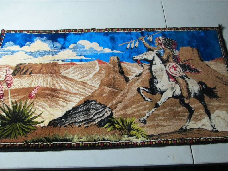 lot 338 image: Indian Chief Wall Tapestry