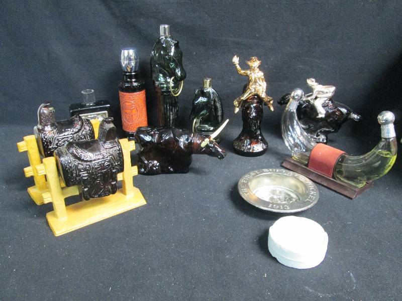 lot 346 image: 9 Cowboy Avon Bottles