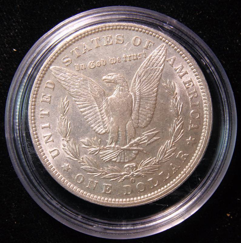 1889-O MORGAN SILVER DOLLAR AU IN AIRTITE HOLDER
