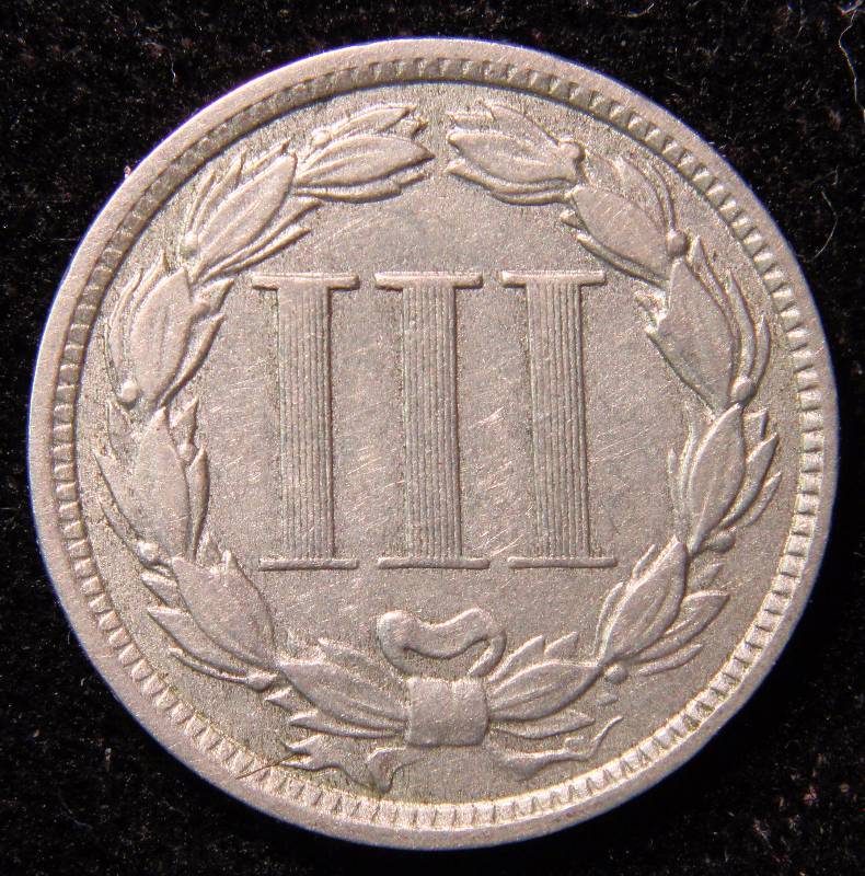 1881 3 CENT NICKEL VF