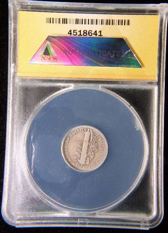 1921 MERCURY SILVER DIME AG3 ANACS