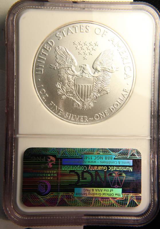 2009 AMERICAN SILVER EAGLE .999 FINE SILVER 1 TROY Oz. NGC MS69