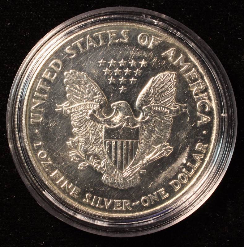 1994 AMERICAN SILVER EAGLE 1 TROY Oz. .999 FINE SILVER DOLLAR IN AIRTITE HOLDER