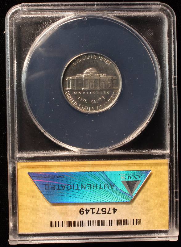 1955 JEFFERSON NICKEL PROOF PF64 ANACS