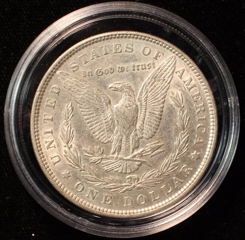 1897 MORGAN SILVER DOLLAR AU IN AIRTITE HOLDER