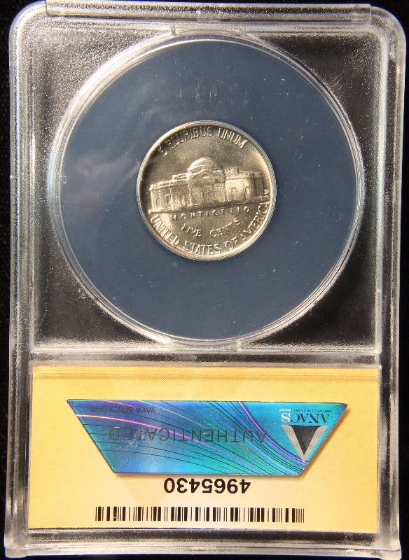 1955-D JEFFERSON NICKEL MS64 ANACS