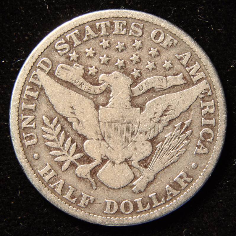 1911 BARBER SILVER HALF DOLLAR FINE