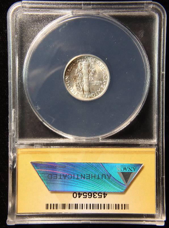 1941 MERCURY SILVER DIME MS63 ANACS