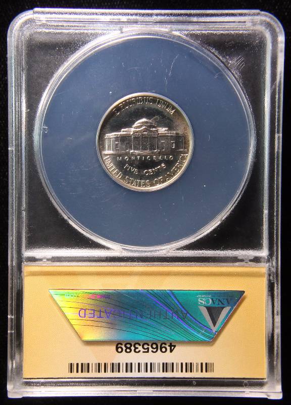 1953 JEFFERSON NICKEL PROOF PF64 ANACS