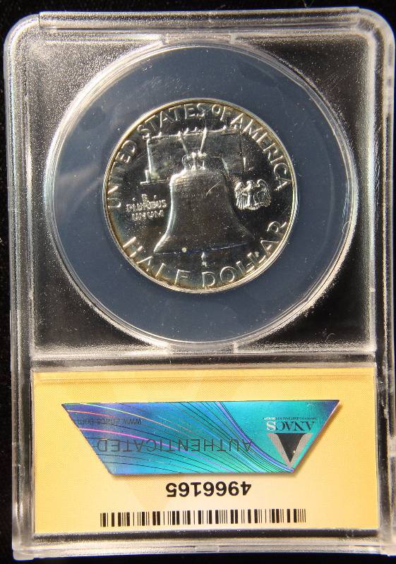 1959 PROOF FRANKLIN SILVER HALF DOLLAR PF65 ANACS