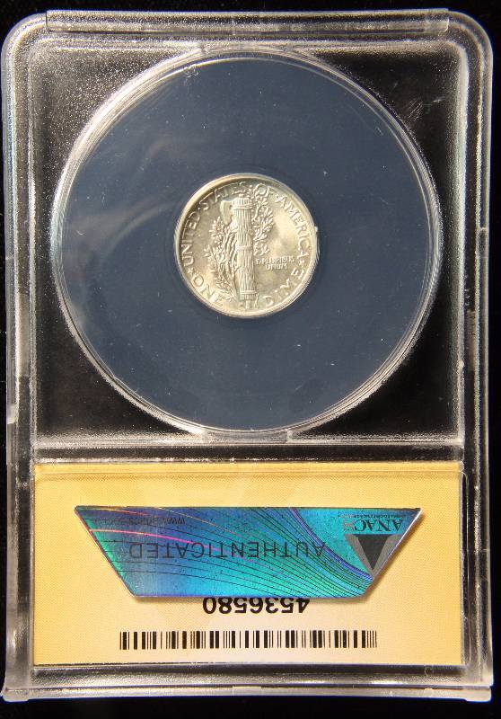 1942 MERCURY SILVER DIME MS64 ANACS