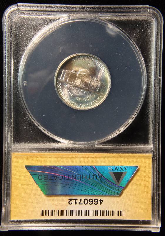 1943-P SILVER WAR NICKEL MS64 ANACS