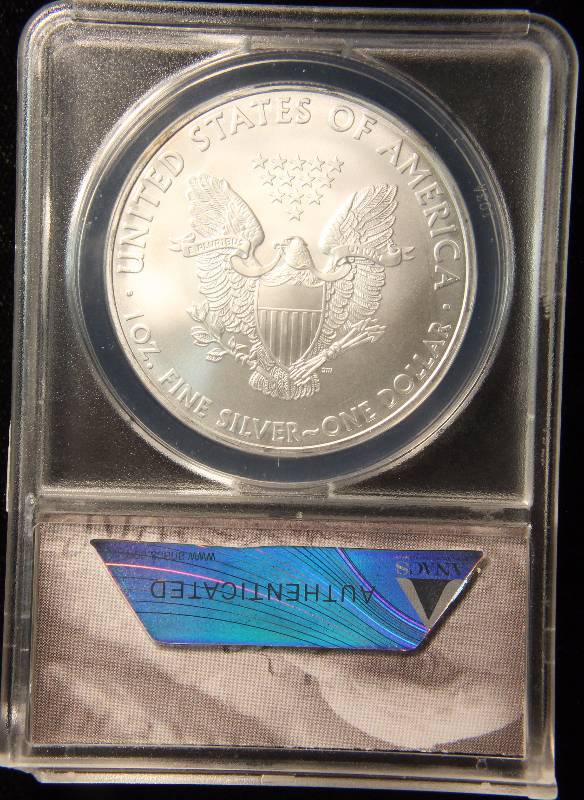 2009 AMERICAN SILVER EAGLE .999 FINE SILVER 1 TROY Oz.ANACS MS69 FIRST STRIKE