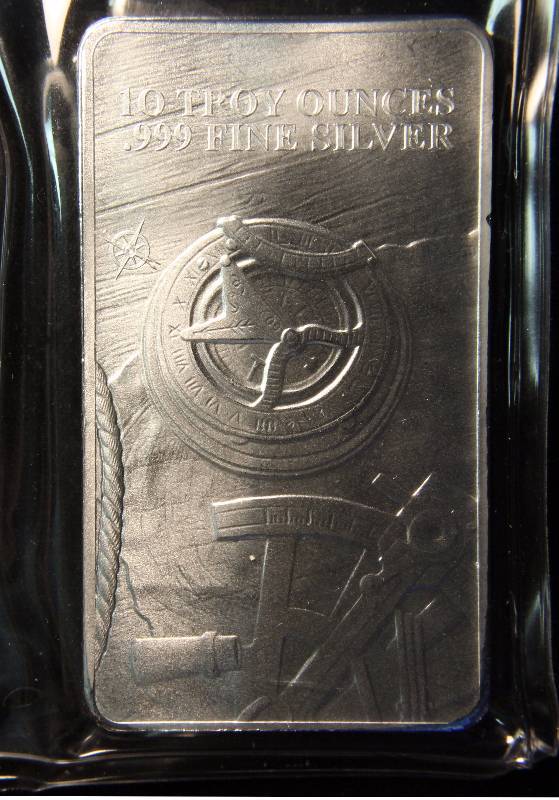 10 TROY Oz. .999 FINE SILVER BAR PROSPECTOR SEALED