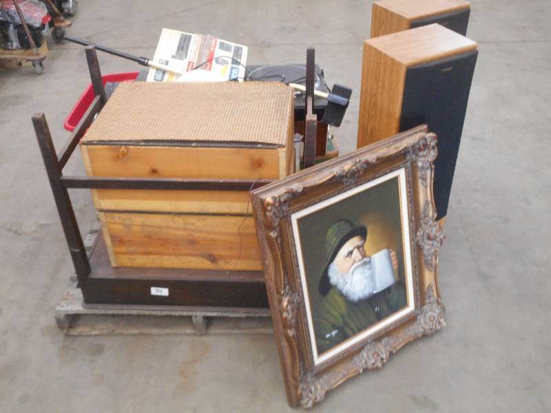 lot 74 image: Pallet Lot Vintage Stereo Speakers...