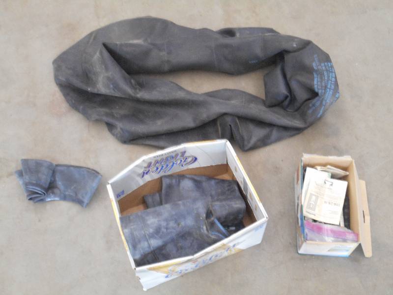 lot 106 image: Box Of (3) Tire Tubes & Box Of Spri...