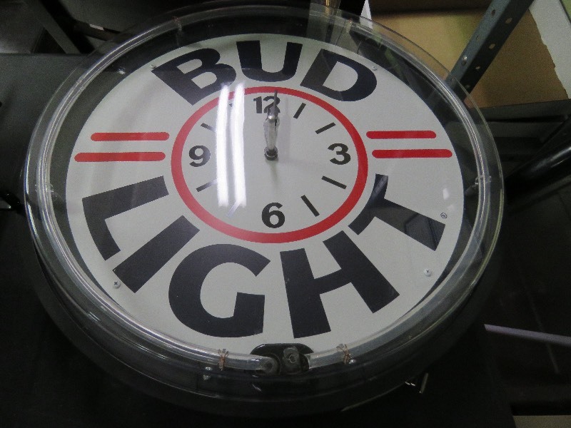 Bud Light Neon Clock End of Spring Sale KBID