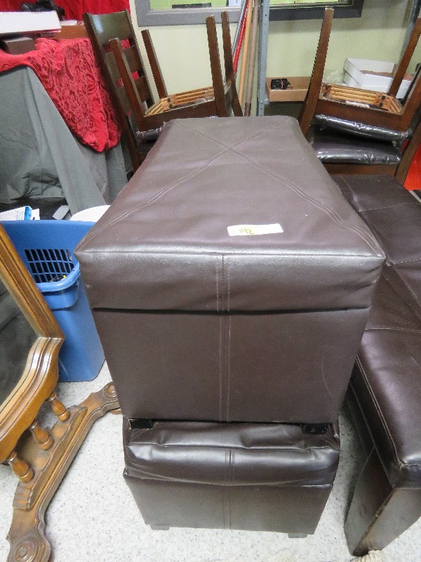 lot 142 image: Pair of Storage Ottomans