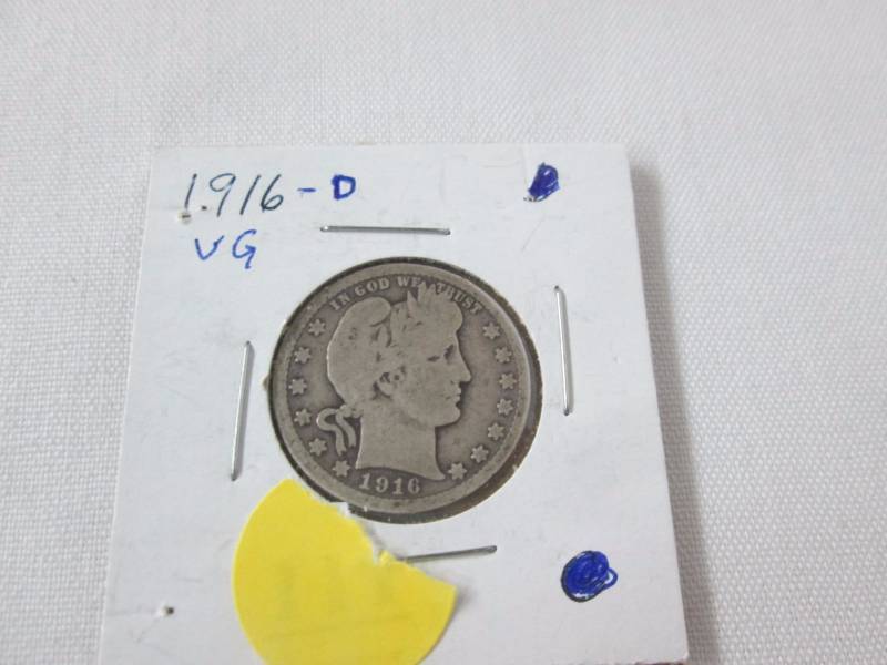 1916 D Barber Quarter