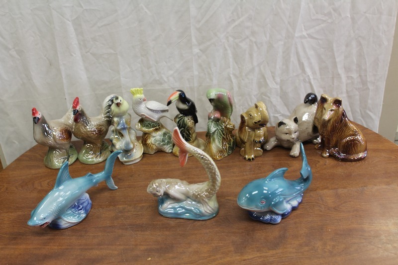 Set of 12 Porcelain Animals