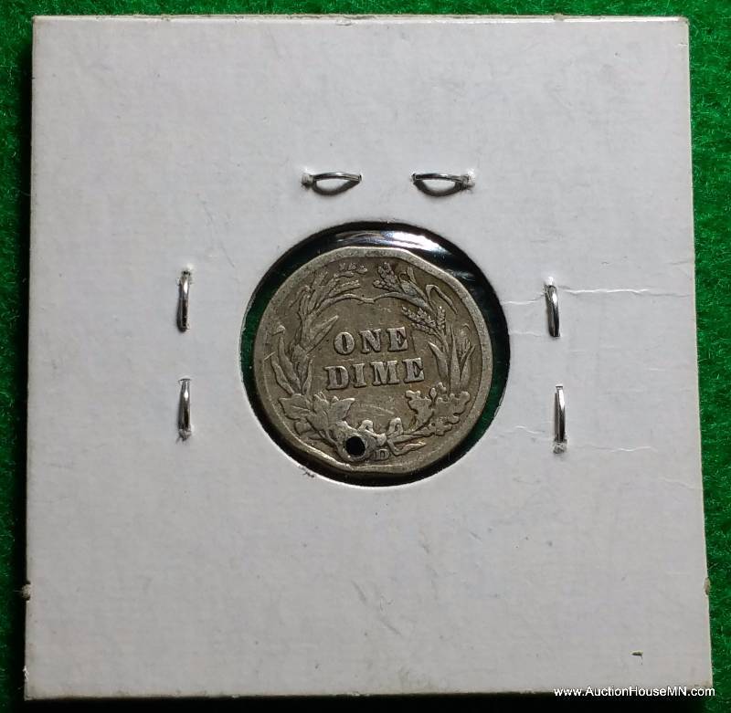 1911 D Barber Silver Dime