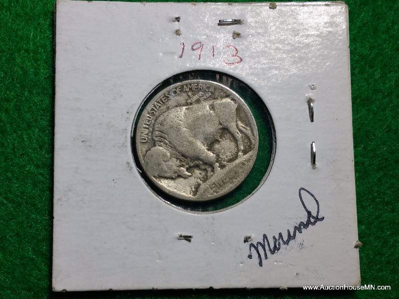 1913 Type 1 Mound Buffalo Nickel